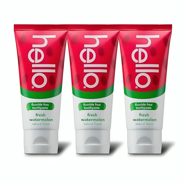Hello Natural Watermelon Flavor Baby & Kids Fluoride Free Toothpaste