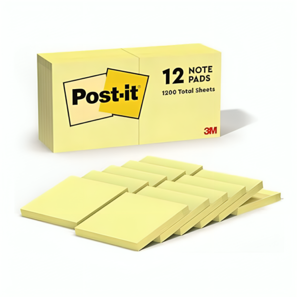 Post-it Notes, 12 Sticky Note Pads, 3 in. x 3 in., School Supplies and Office Products