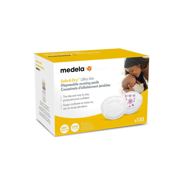 Medela Safe & Dry Ultra Thin Disposable Nursing Pads, 120 Count